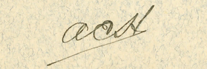 initials of Amos E. Hinks